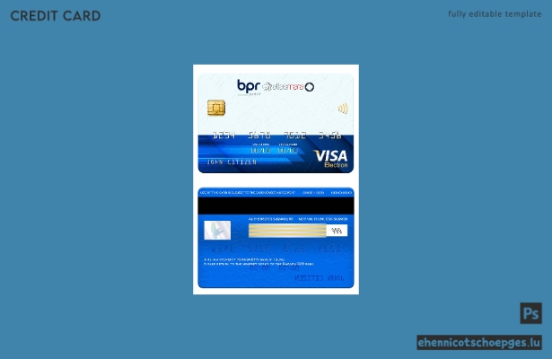 Beispielvorschau der BPR Bank Visa Electron Karte in Ruanda